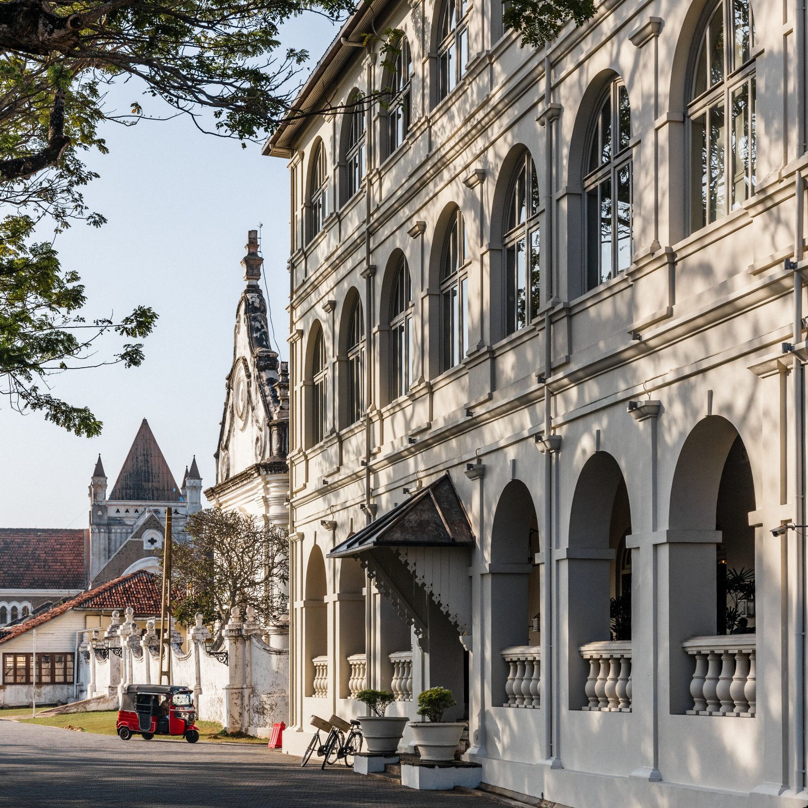 Colonial arcade at Amangalla, Galle Fort
