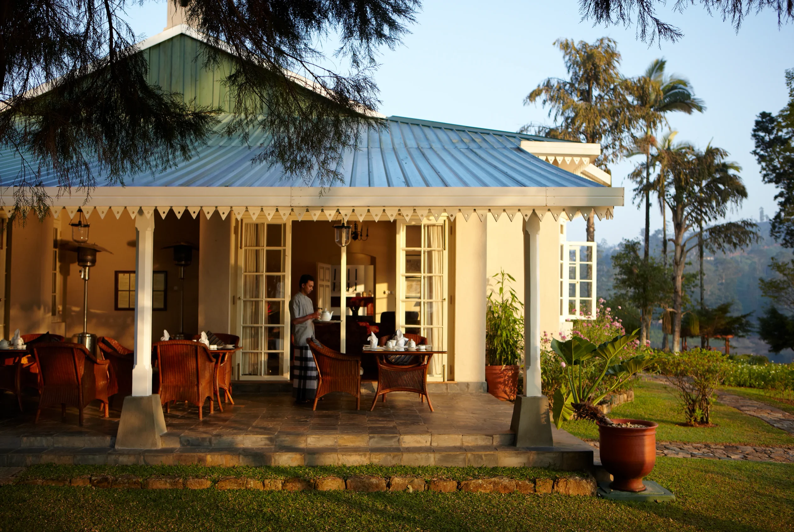 Bungalow veranda at Ceylon Tea Trails