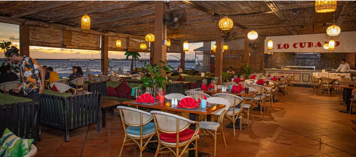 Restaurant interior at Galle Face Hotel, Colombo