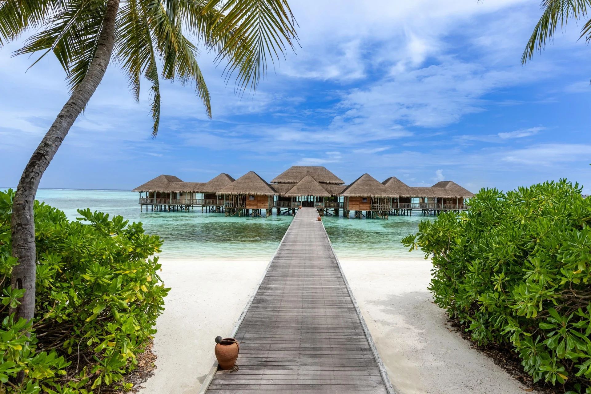 Jetty leading to the overwater villas at Gili Lankanfushi