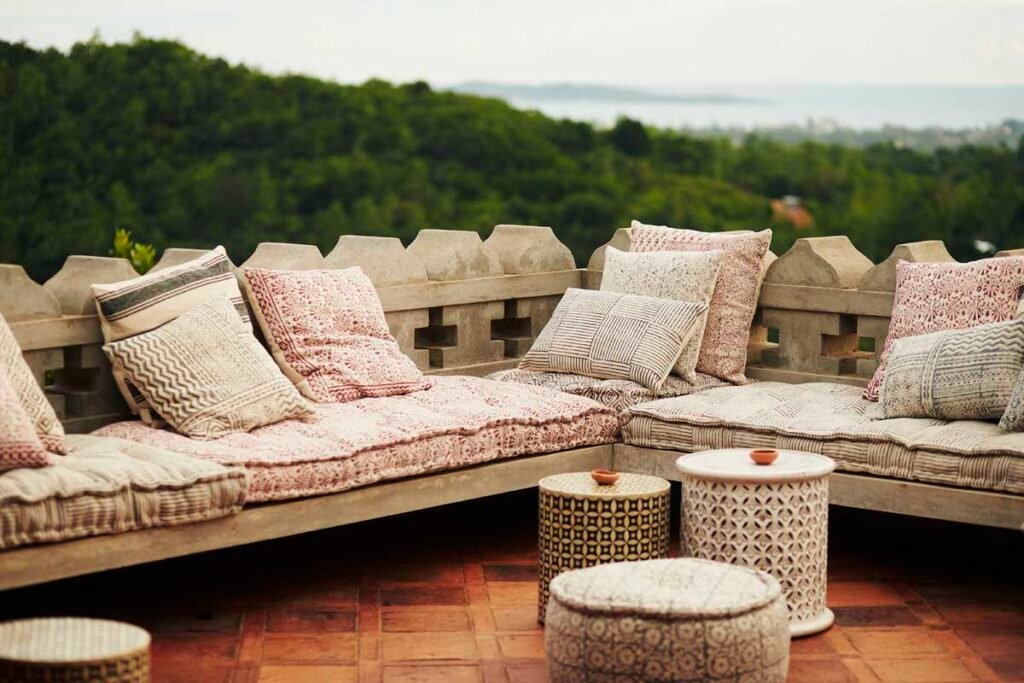 Outdoor seating area at Malabar Hill