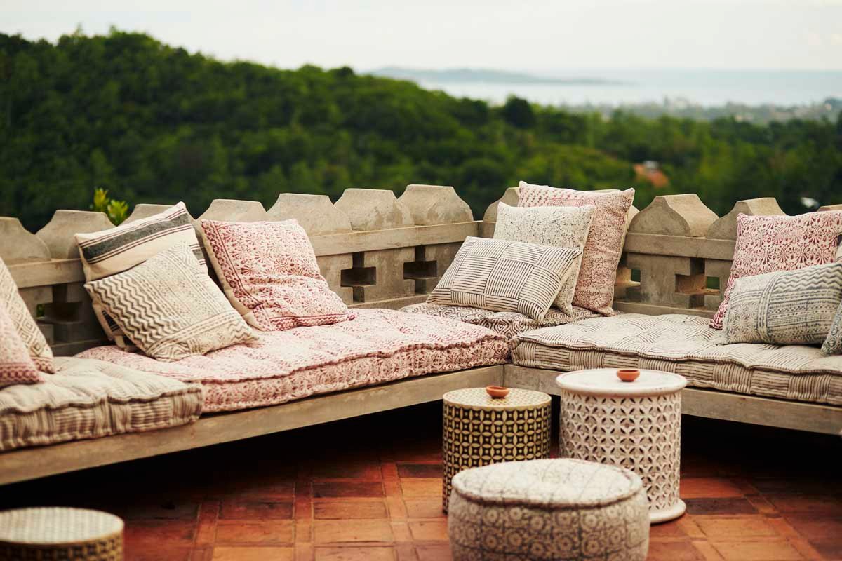 Outdoor seating area at Malabar Hill