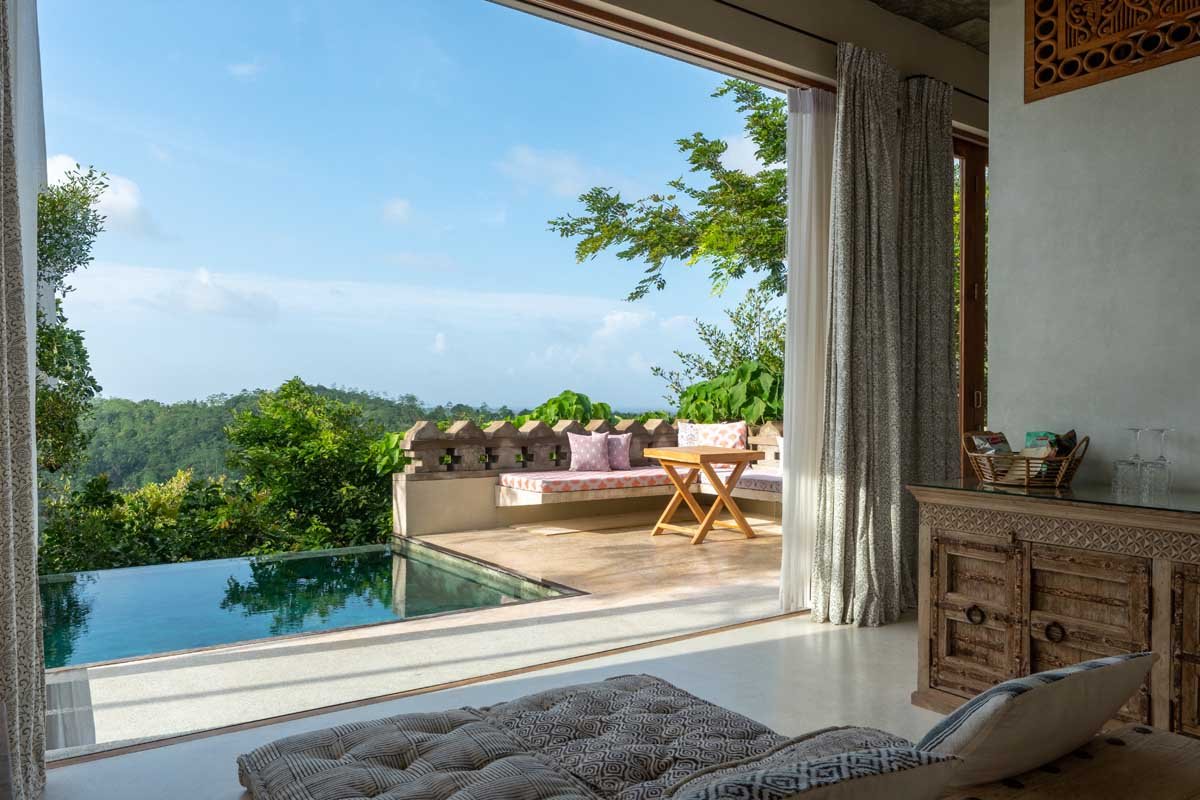 Terrace and pool with hill views at Malabar Hill