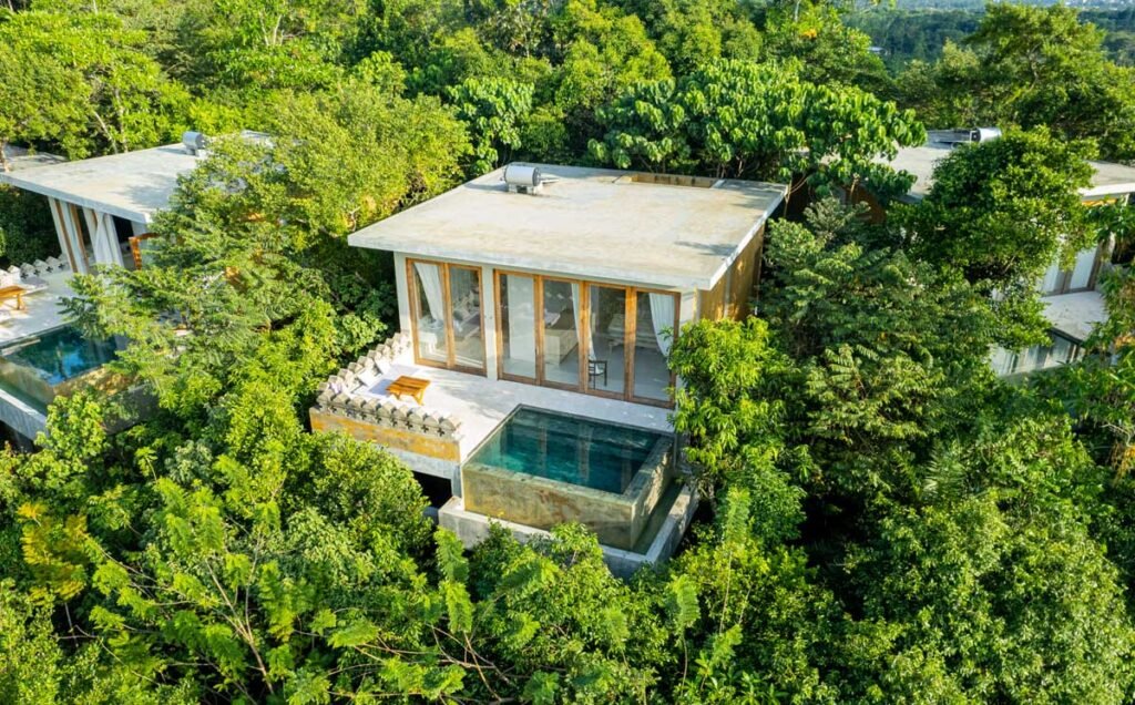 Villa on the forested hillside at Malabar Hill
