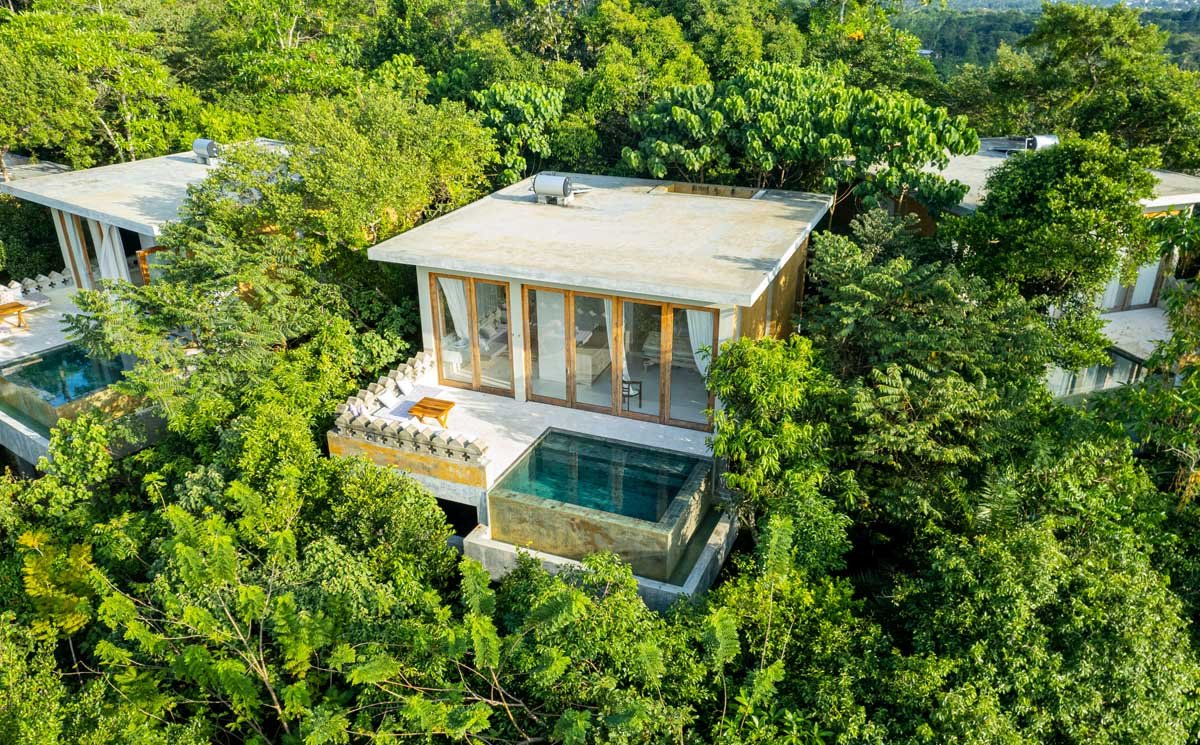 Villa on the forested hillside at Malabar Hill