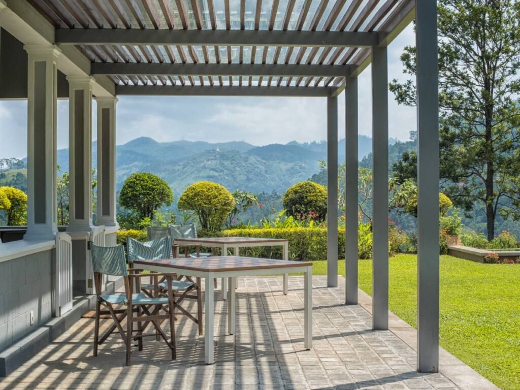 Veranda overlooking the hills at Nine Skies, Ella